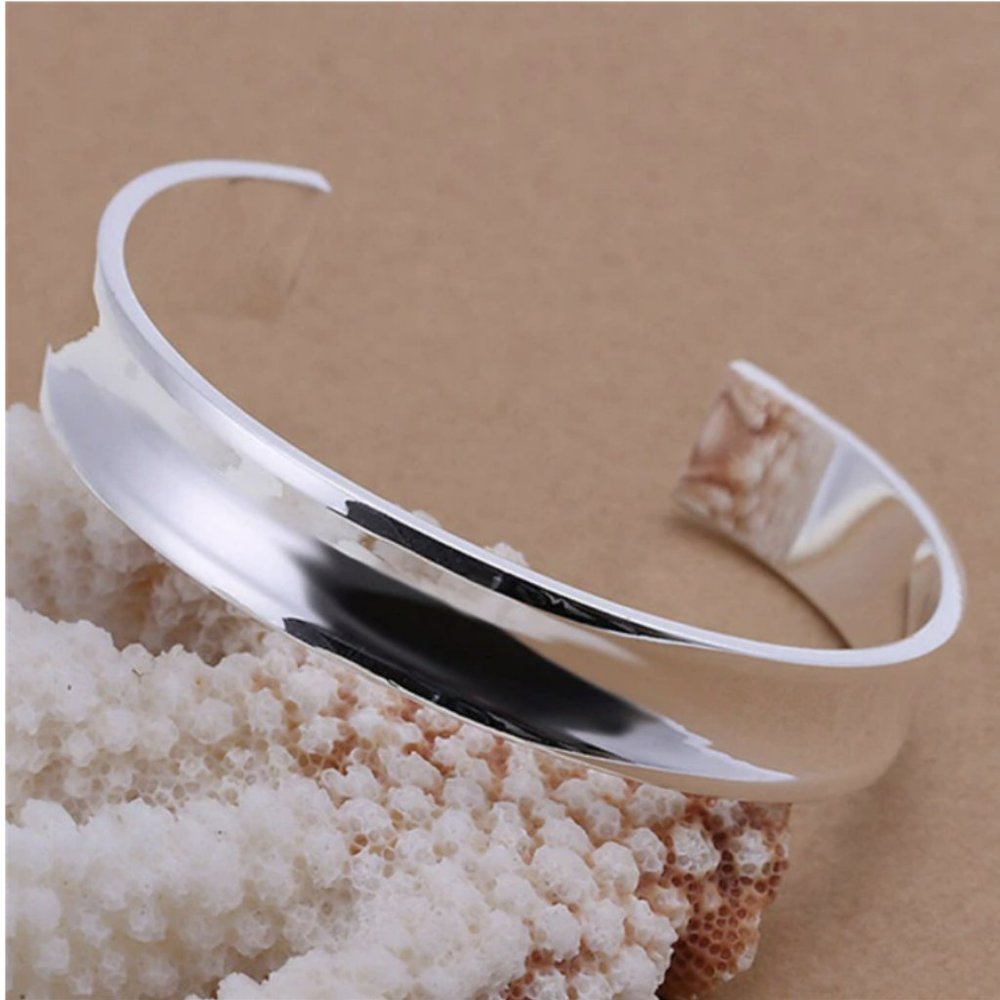 Simply Stated Silver Plated Cuff Bracelet